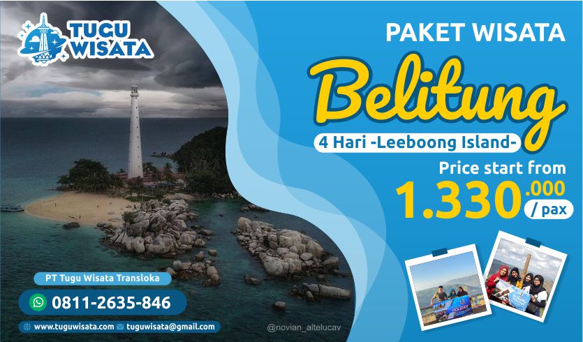 Paket Tour Belitung 4 Hari Leebong Island