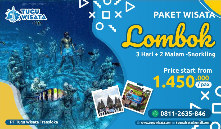 Paket Wisata Tour Lombok Snorkling 3 Hari 2 Malam