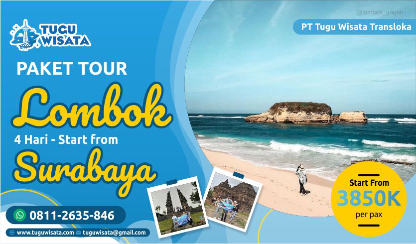 Paket Wisata Surabaya Lombok 4 Hari